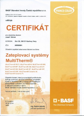 Certifikat BASF